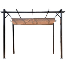 Load image into Gallery viewer, 10' x 10' Steel Outdoor Pergola Gazebo Backyard Canopy with Weather-Resistant Fabric Top Cover