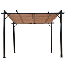 Load image into Gallery viewer, 10' x 10' Steel Outdoor Pergola Gazebo Backyard Canopy with Weather-Resistant Fabric Top Cover