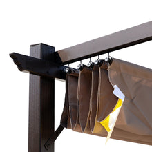 Load image into Gallery viewer, 10' x 10' Steel Outdoor Pergola Gazebo Backyard Canopy with Weather-Resistant Fabric Top Cover