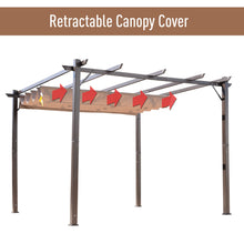 Load image into Gallery viewer, 10' x 10' Steel Outdoor Pergola Gazebo Backyard Canopy with Weather-Resistant Fabric Top Cover