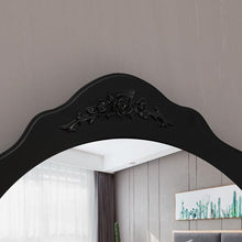 Load image into Gallery viewer, Trifold Mirrors Makeup Vanity Table Set Vanity Beauty Station w/Cushioned Stool 4 Drawers Wood Desk