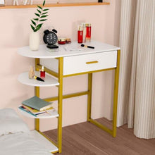 Load image into Gallery viewer, Lighted Makeup Dressing Vanity Table Set with Large LED Light Hollywood Mirror