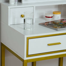 Load image into Gallery viewer, Vanity Set with 10 LED Lighted Mirror Makeup Dressing Table Dresser Desk 2 Drawers