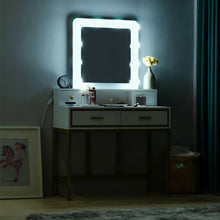 Load image into Gallery viewer, Vanity Set with 10 LED Lighted Mirror Makeup Dressing Table Dresser Desk 2 Drawers