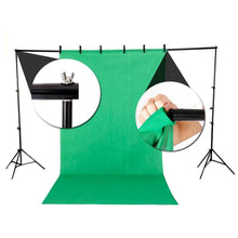 Load image into Gallery viewer, Photography 10ft Backdrop Stand Kit 1.6*3m Green Screen Black White with Clamps