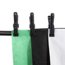 Load image into Gallery viewer, Photography 10ft Backdrop Stand Kit 1.6*3m Green Screen Black White with Clamps