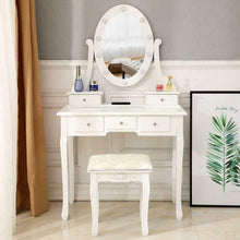 Load image into Gallery viewer, NEW! Makeup Dressing Table Vanity Set With Mirror and 10 LED Lights for Bedroom White