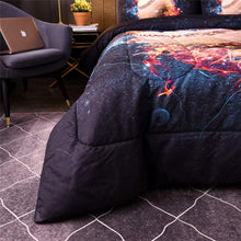 Load image into Gallery viewer, Baseball with Fire Microfiber Comforter Set, Twin Size