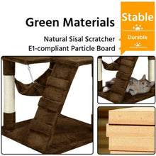 Load image into Gallery viewer, 51" Stable Cat Tree Kitty Tower with Elevated Hammock and Rotating Tunnel