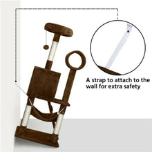 Load image into Gallery viewer, 51" Stable Cat Tree Kitty Tower with Elevated Hammock and Rotating Tunnel