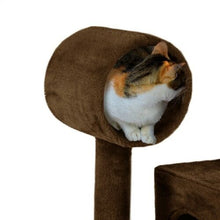 Load image into Gallery viewer, 51" Stable Cat Tree Kitty Tower with Elevated Hammock and Rotating Tunnel