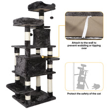 Load image into Gallery viewer, 67 Inches Multi-Level Cat Tree Cat Tower Condo Pet Play House for Large Cats