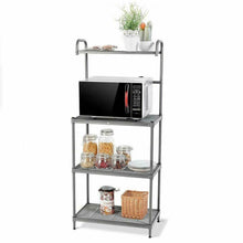 Load image into Gallery viewer, Bakers Rack 4-Tier Kitchen Microwave Stand Storage Cart Workstation Shelf Organizer Spice Rack