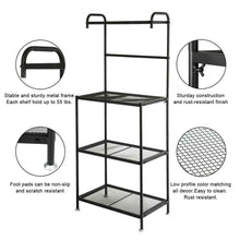 Load image into Gallery viewer, Bakers Rack 4-Tier Kitchen Microwave Stand Storage Cart Workstation Shelf Organizer Spice Rack