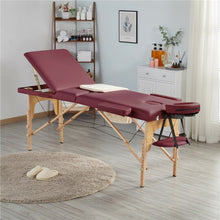 Load image into Gallery viewer, Portable 84" L Massage Table w/Carry Case 3 Fold Adjustable Portable Facial Spa Salon Bed Table