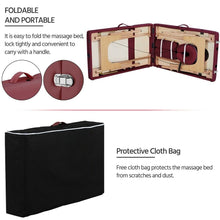 Load image into Gallery viewer, Portable 84" L Massage Table w/Carry Case 3 Fold Adjustable Portable Facial Spa Salon Bed Table