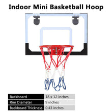 Load image into Gallery viewer, Indoor Mini Basketball Hoop Backboard System with Ball and Pump