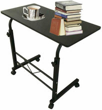 Load image into Gallery viewer, Mobile Portable Rolling Adjustable Office Laptop Computer Desk, Black