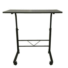 Load image into Gallery viewer, Mobile Portable Rolling Adjustable Office Laptop Computer Desk, Black