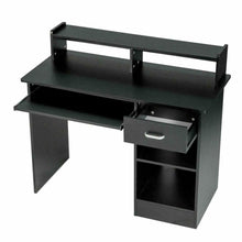 Load image into Gallery viewer, Home Office Computer Desk Workstation, Black Wood