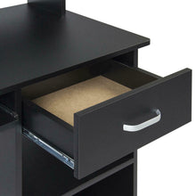 Load image into Gallery viewer, Home Office Computer Desk Workstation, Black Wood