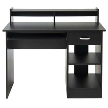 Load image into Gallery viewer, Home Office Computer Desk Workstation, Black Wood