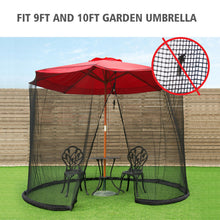 Load image into Gallery viewer, 9/10-Ft Umbrella Screen Cover to Repel Mosquitos and Bugs