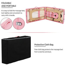 Load image into Gallery viewer, NEW! 84" Portable Massage Table 3 Fold Adjustable Facial Spa Salon Bed Lashing Table
