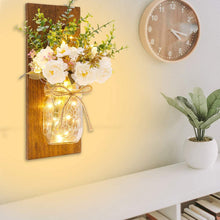 Load image into Gallery viewer, Rustic Handmade Hanging Wall Art Jar Design with Remote Control LED Lights