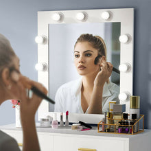 Load image into Gallery viewer, White Bedroom Makeup Vanity Set Dresser Desk with 9 LED Lights