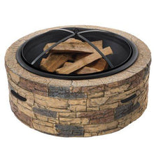 Load image into Gallery viewer, Cast Stone Wood Burning Fire Pit
