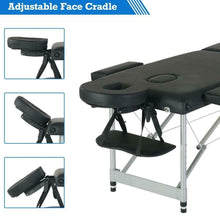Load image into Gallery viewer, Mobile 84&quot;L Aluminum Massage Table Bed, Carry Case, 3 Fold, Health Beauty SPA
