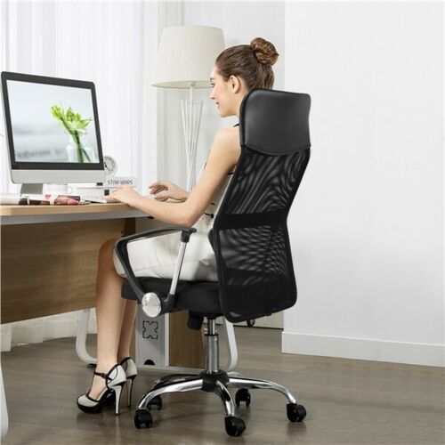 Ergonomic High Back Mesh Chair, Home Office Swivel Task Chair, Black