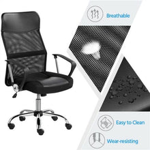 Load image into Gallery viewer, Ergonomic High Back Mesh Chair, Home Office Swivel Task Chair, Black
