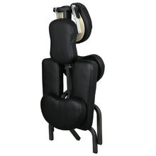 Load image into Gallery viewer, Portable Folding Massage Chair in Black Padded PU Leather for Travel, Spa and Beauty Salons
