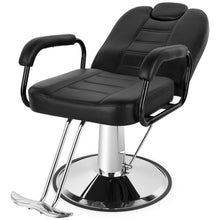 Load image into Gallery viewer, Reclining Barber Chair, All Purpose Hydraulic Salon Beauty Spa Chair, 360° Swivel, Black
