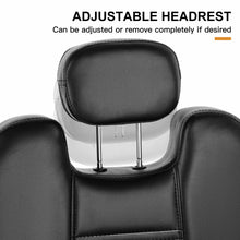 Load image into Gallery viewer, Reclining Barber Chair, All Purpose Hydraulic Salon Beauty Spa Chair, 360° Swivel, Black
