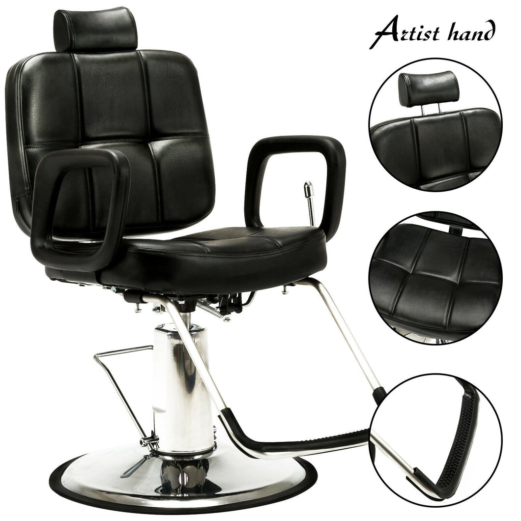 NEW! Reclining Hydraulic Barber Chair Salon Beauty Spa Shampoo Styling Equipment, Black