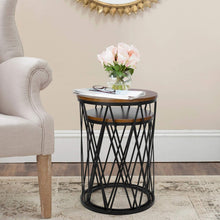 Load image into Gallery viewer, Set of 2 Modern Nesting Stackable End Tables
