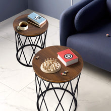 Load image into Gallery viewer, Set of 2 Modern Nesting Stackable End Tables
