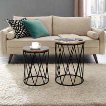 Load image into Gallery viewer, Set of 2 Modern Nesting Stackable End Tables
